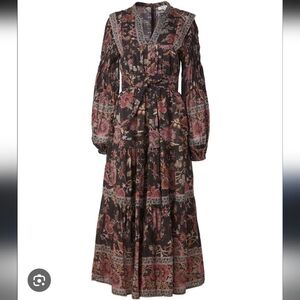 Sea New York Floral Midi Maxi Long sleeve Dress